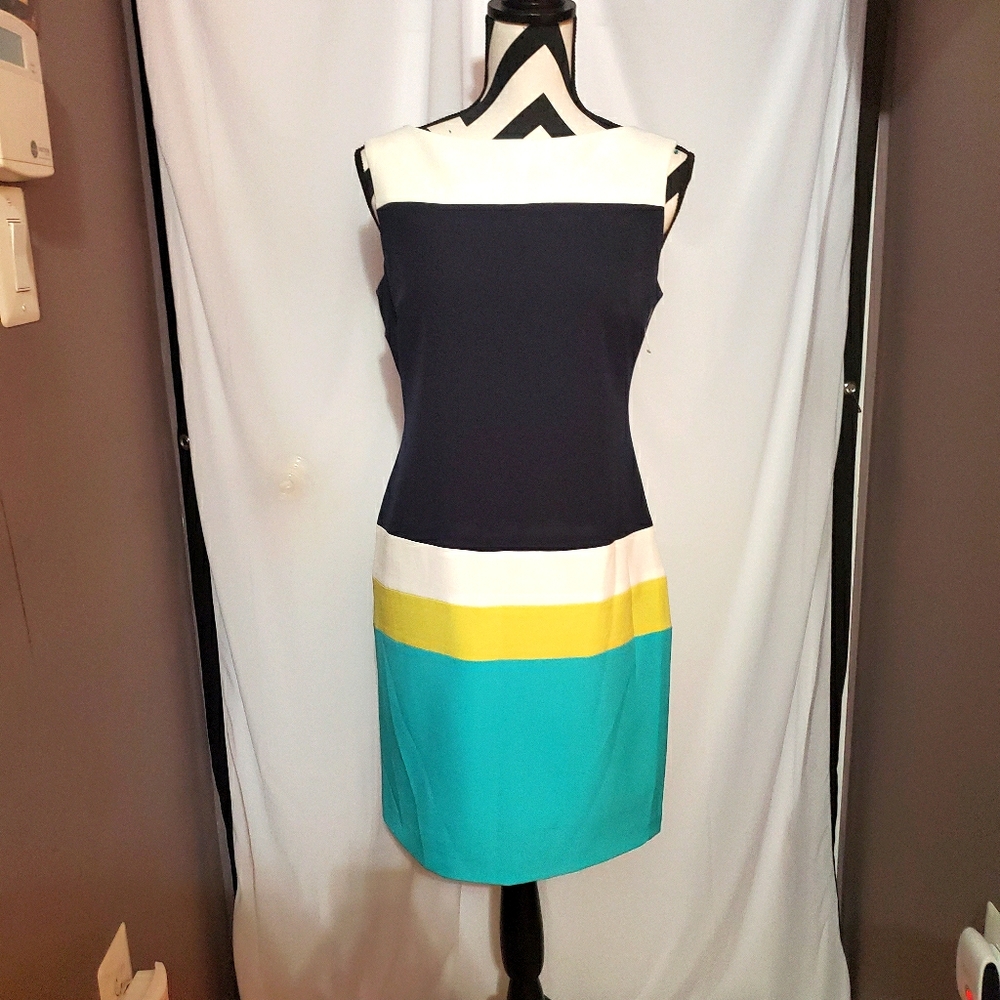 *Never worn* Roz & Ali women's 6 color-block dress